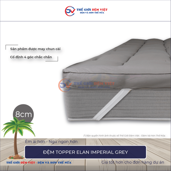 Đệm Topper Elan IMPERIAL GREY